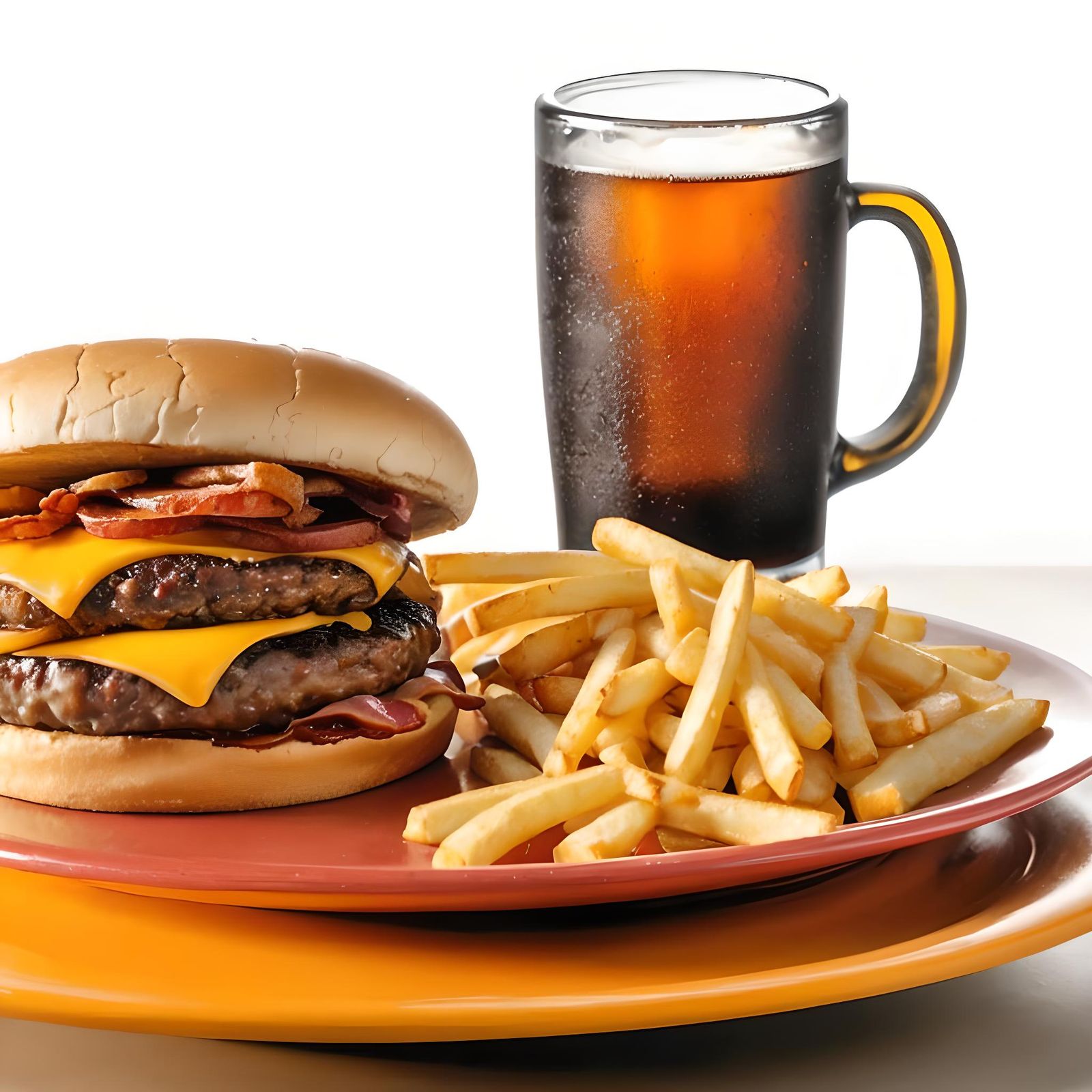 Double Quarter Pounder Burger with Fries and Root Beer