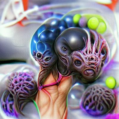 Alien Race with Tentacles: A Digital Rendering