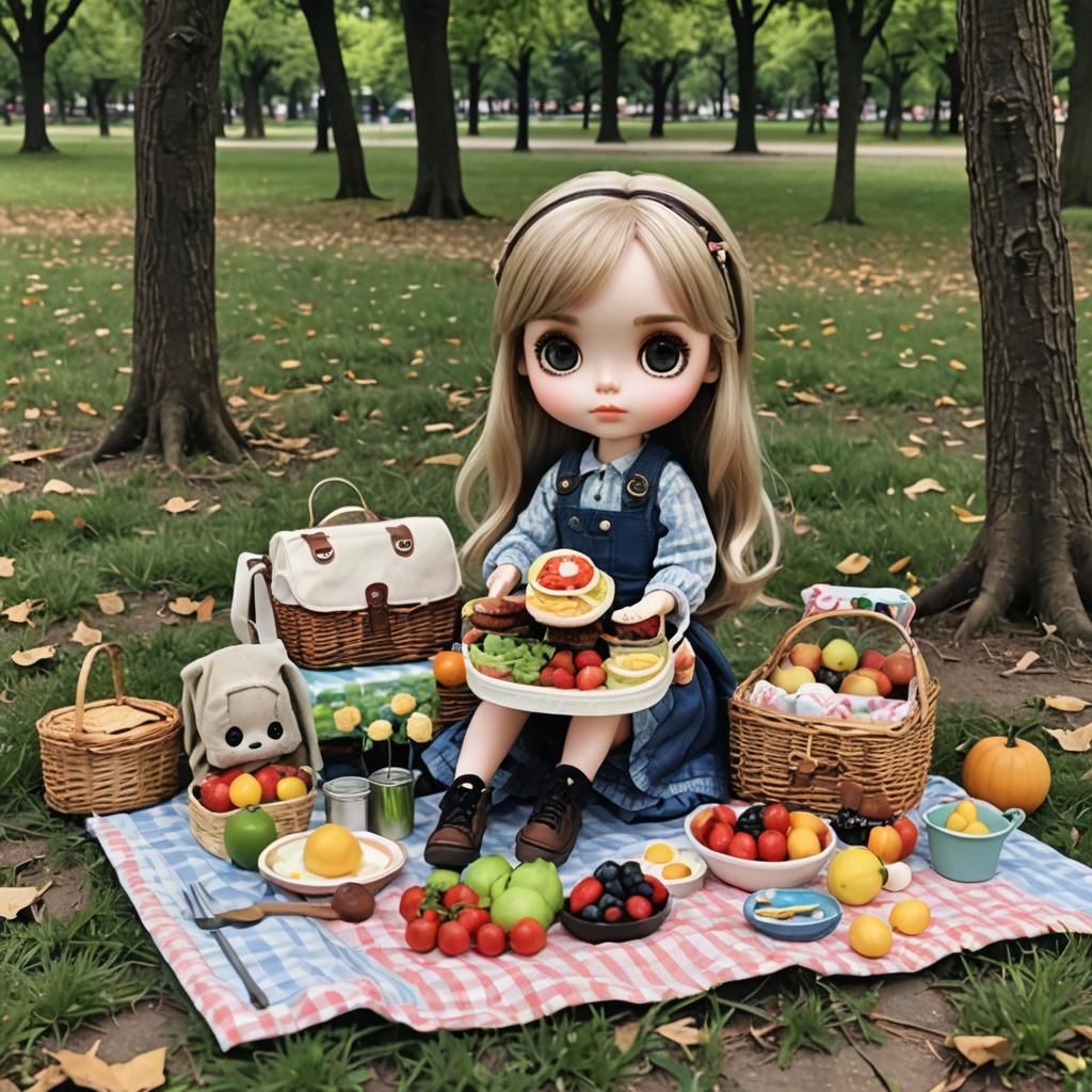 Chibi Blythe Spirit's Picnic in the Park
