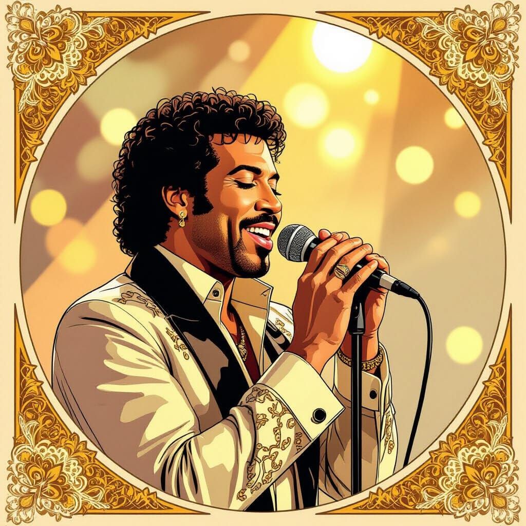 Romantic Duet Inspired by Alphonse Mucha