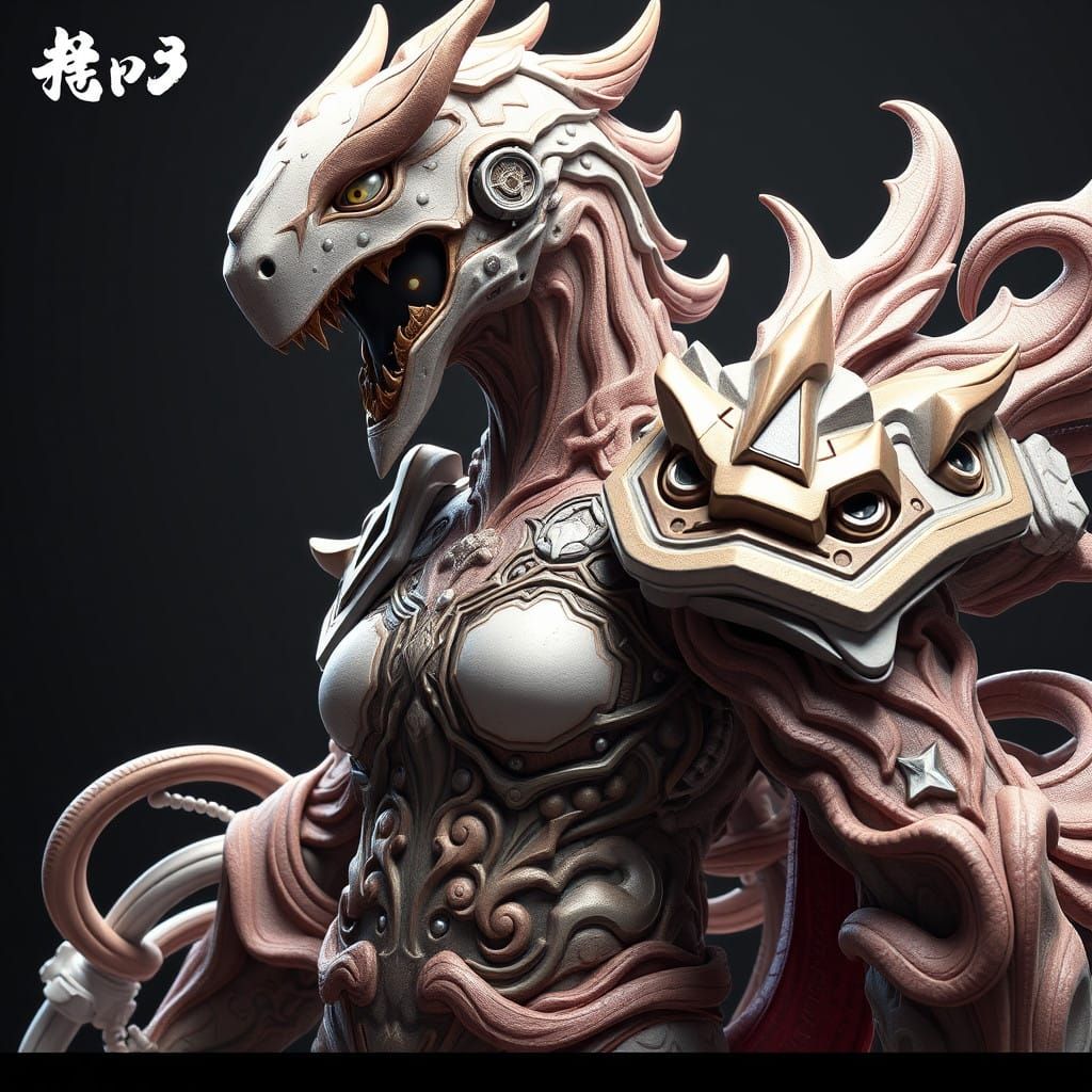 Anime-Inspired 3D Game Model in High-Fantasy Realism Style