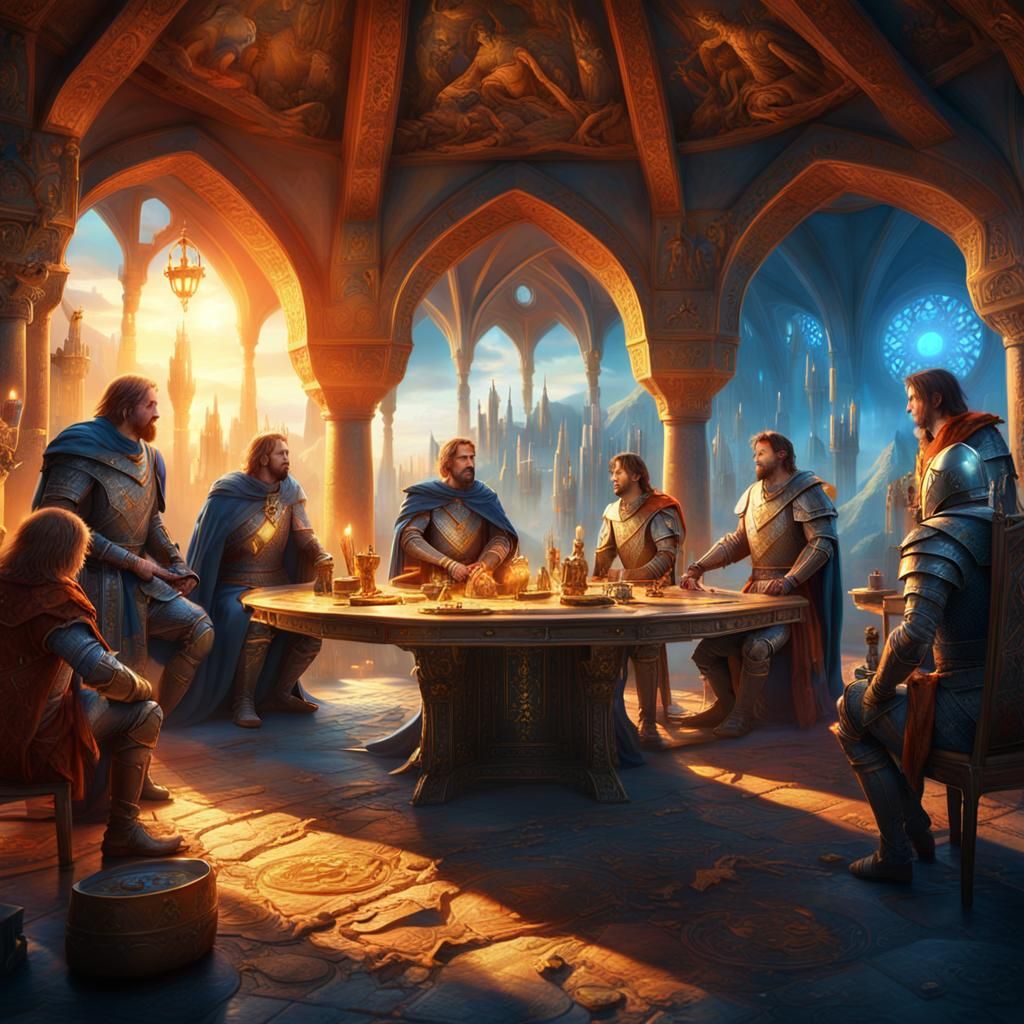 King Arthur's Enchanted Camelot in Vibrant Fantasy Style