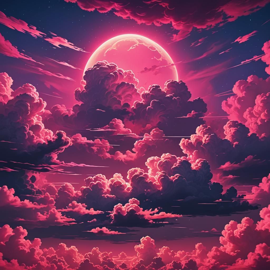 Neon Raven Soaring in Synthwave Sky