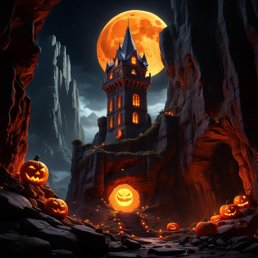 Towering Cavern Fantasy Concept Art in 8K