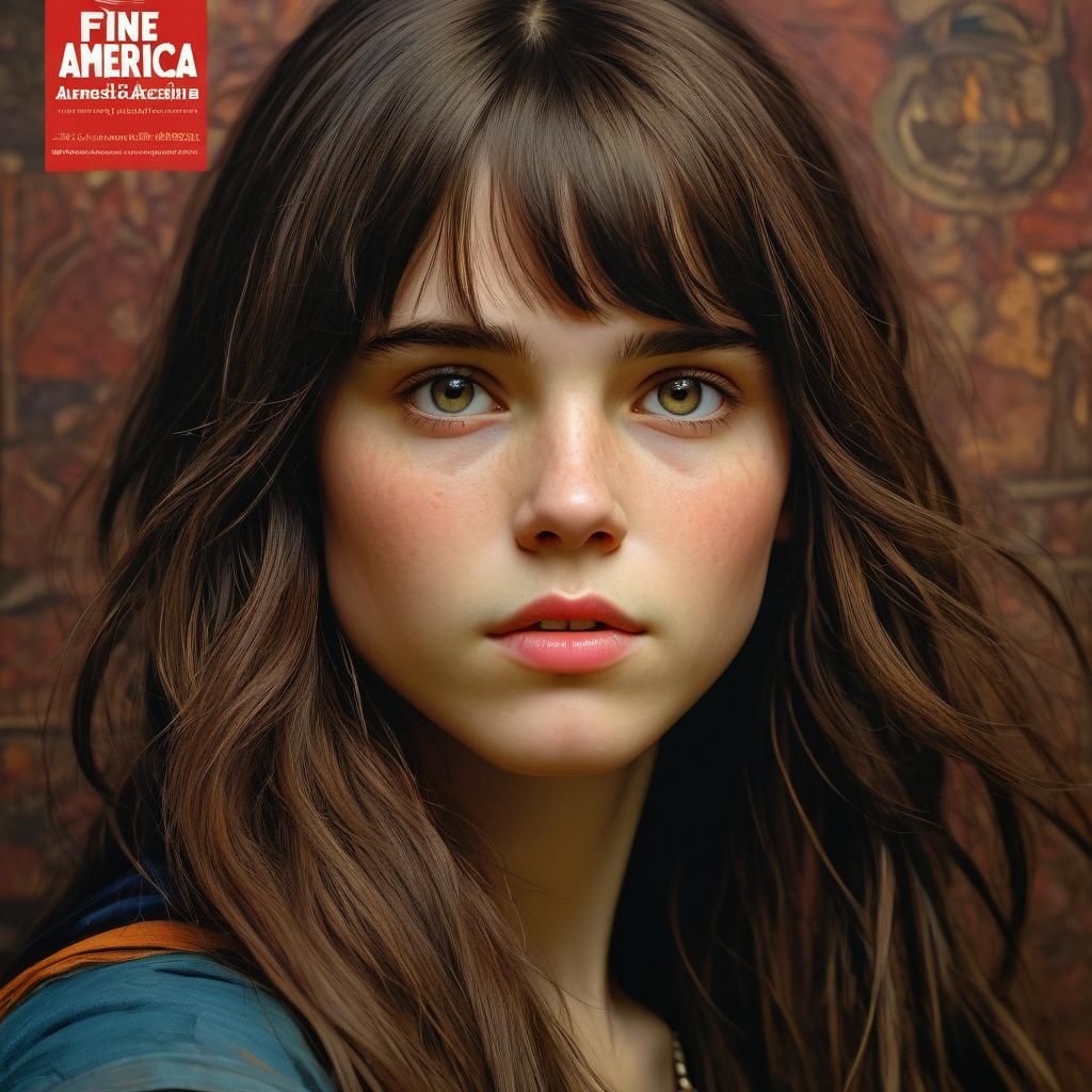 Fine Art Magazine Cover in Pre-Raphaelite Style