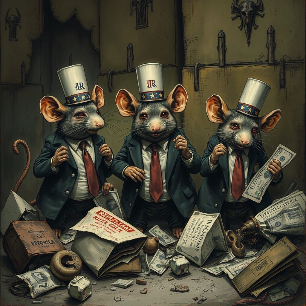 Sinister Republican Rodents Feast on Excess