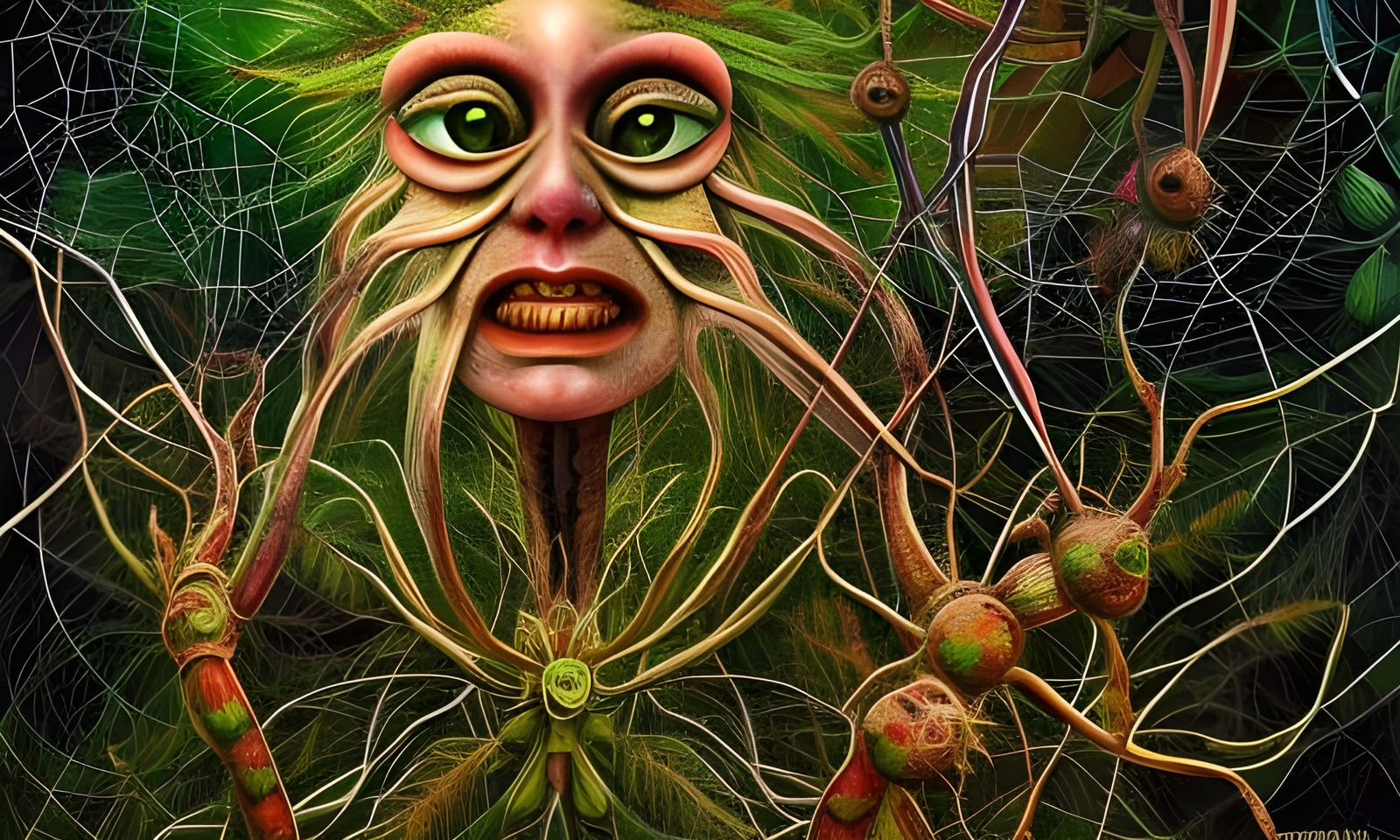 Sci-Fi Horror Scene with Spider, Contemporary Art