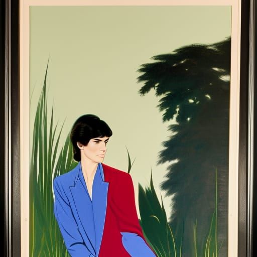 Androgynous Assassin Portrait in 1970s Style