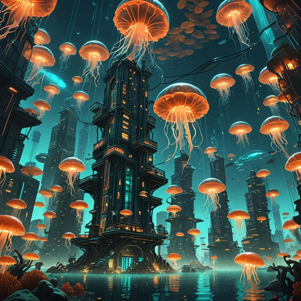 Bioluminescent Alien Cityscape in Unreal Engine 5