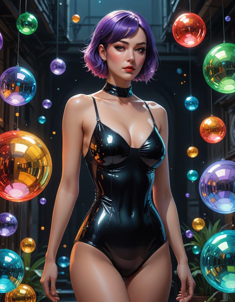 Dreamy Portrait in Gouache and Watercolor Style