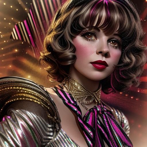 Clara Bow Portrait with Dynamic Lighting