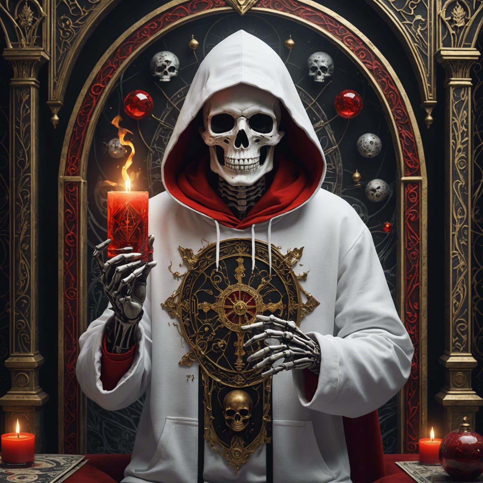 The Magician Tarot Card in Detailed Matte Style