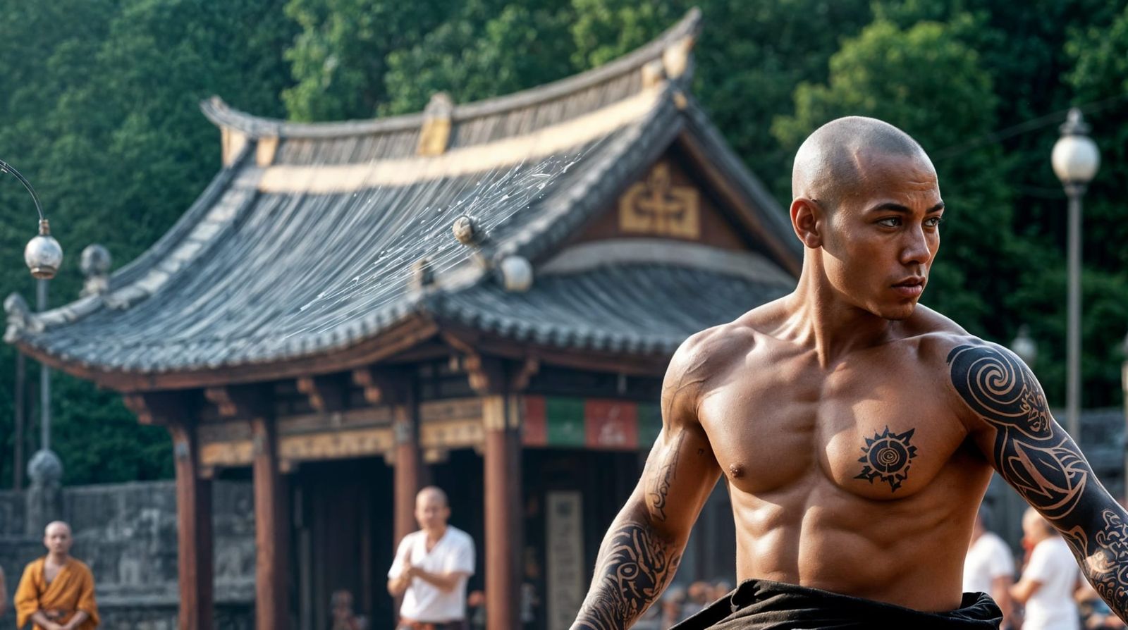 Dynamic Warrior Monk Training with Spear