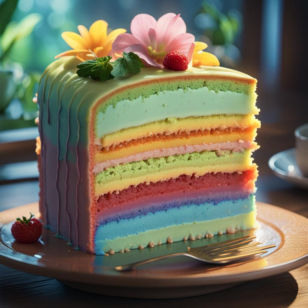 Rainbow Cake: Studio Ghibli Anime Key Visual