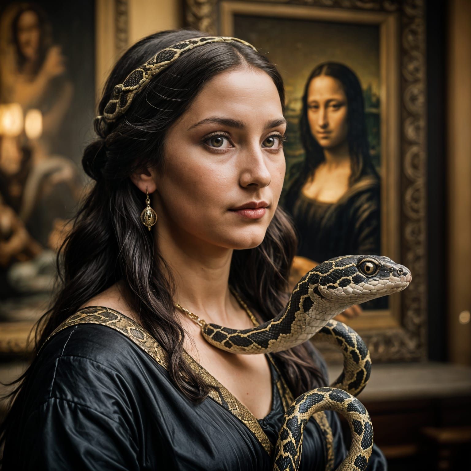 Mona Lisa Enchantress with Serpent
