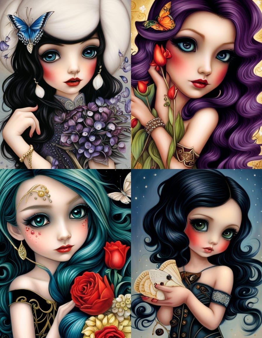 Ethereal Fairy Portrait in Neo-Victorian Style