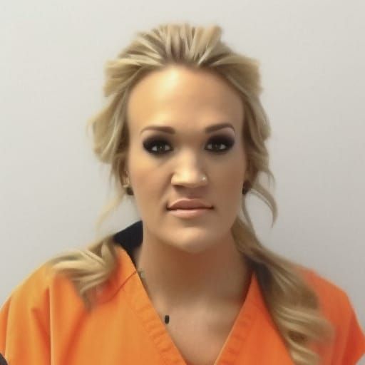 Carrie Underwood as Humorous Prison Mugshot