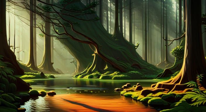 Liminal Forest Rest Stop by Hiroshi Nagai