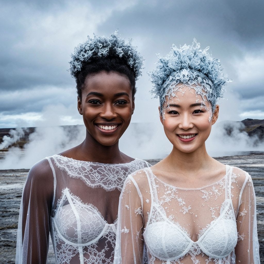 Björk-Inspired Women in Geothermal Landscape