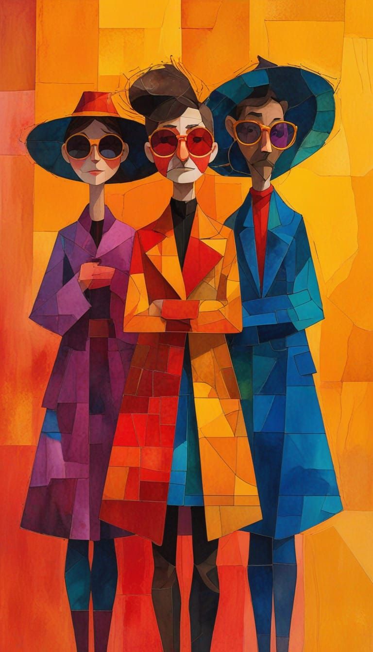 Christmas Masterpiece with Stained Glass Santa