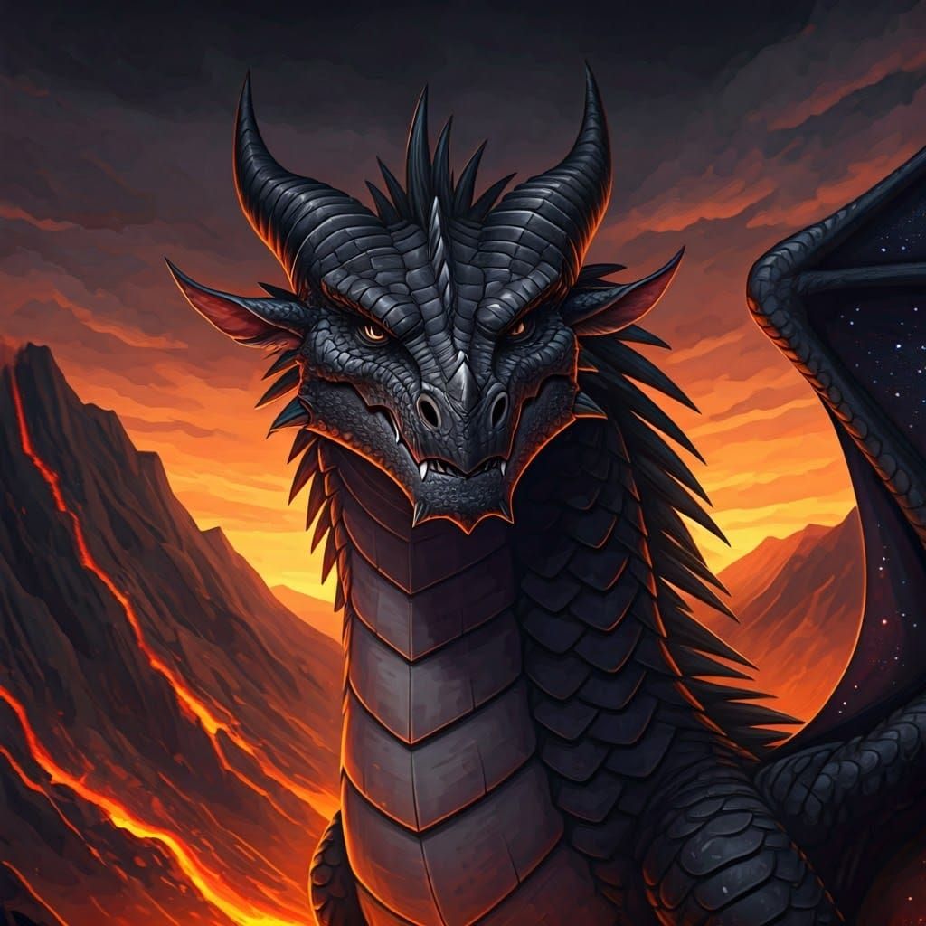 Morrowseer, the Ancient Nightwing Dragon