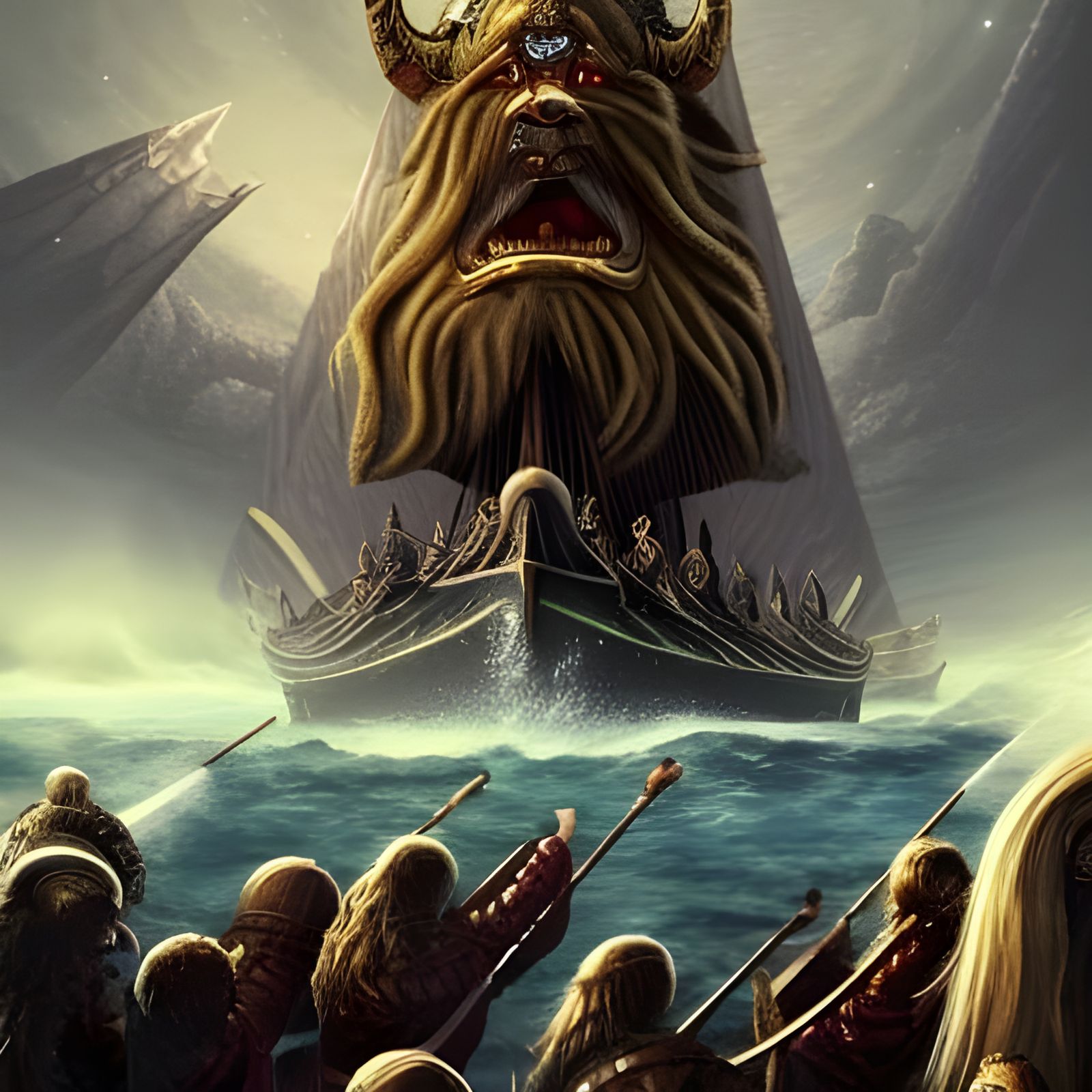 Vikings Sail Cosmic Sea to Valhalla Monastery