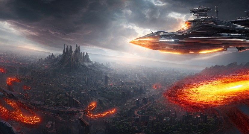 Worlds Collide: Hyperdetailed Cinematic 4K Art