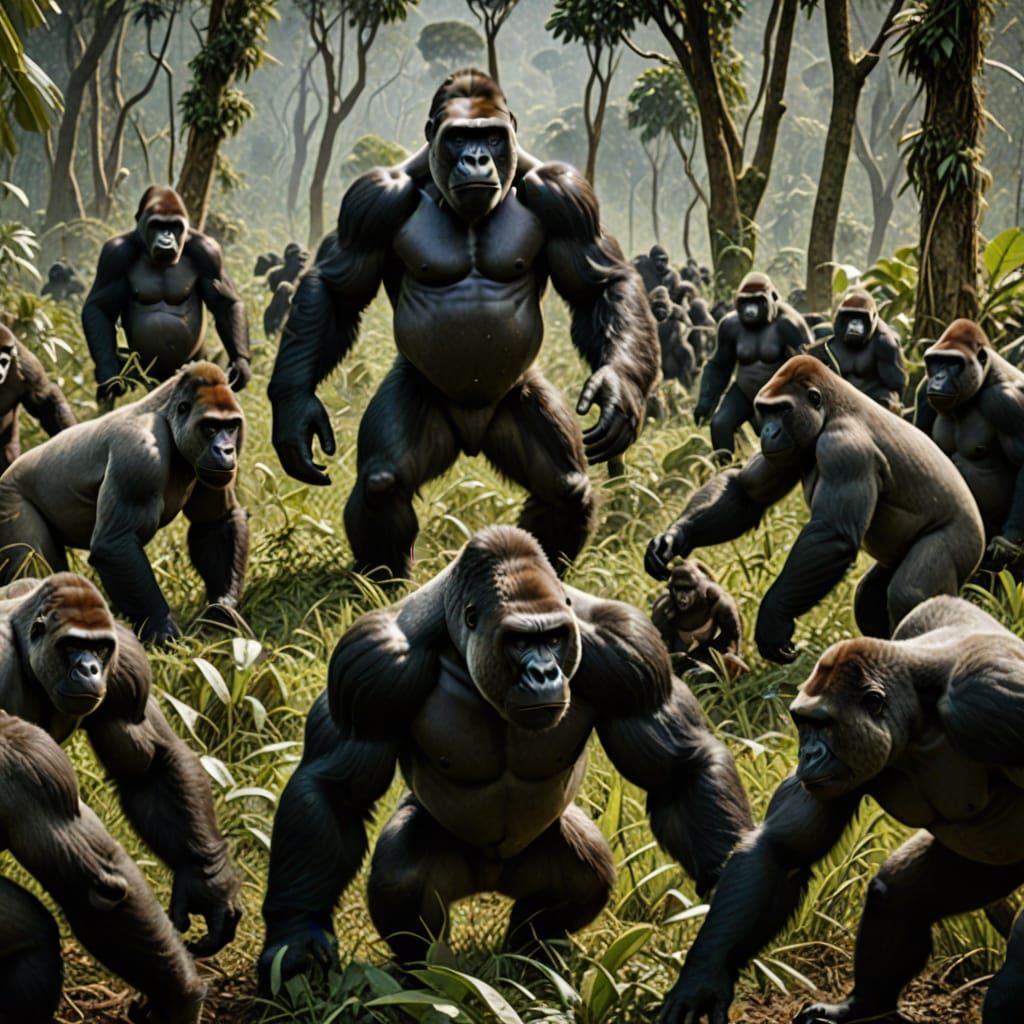 Gorillas vs Poachers in Epic Jungle Battle