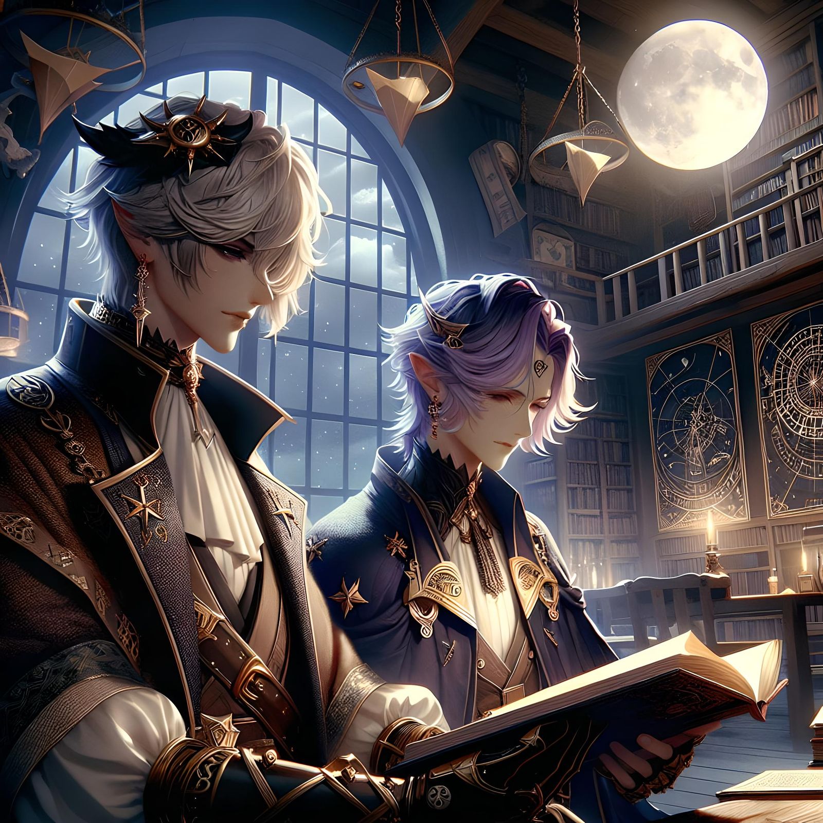Fantasy Characters Study Astrological Charts: Digital Matte ...