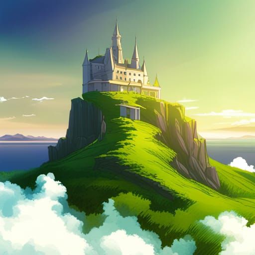 Magical Castle on Green Hill: Studio Ghibli Anime