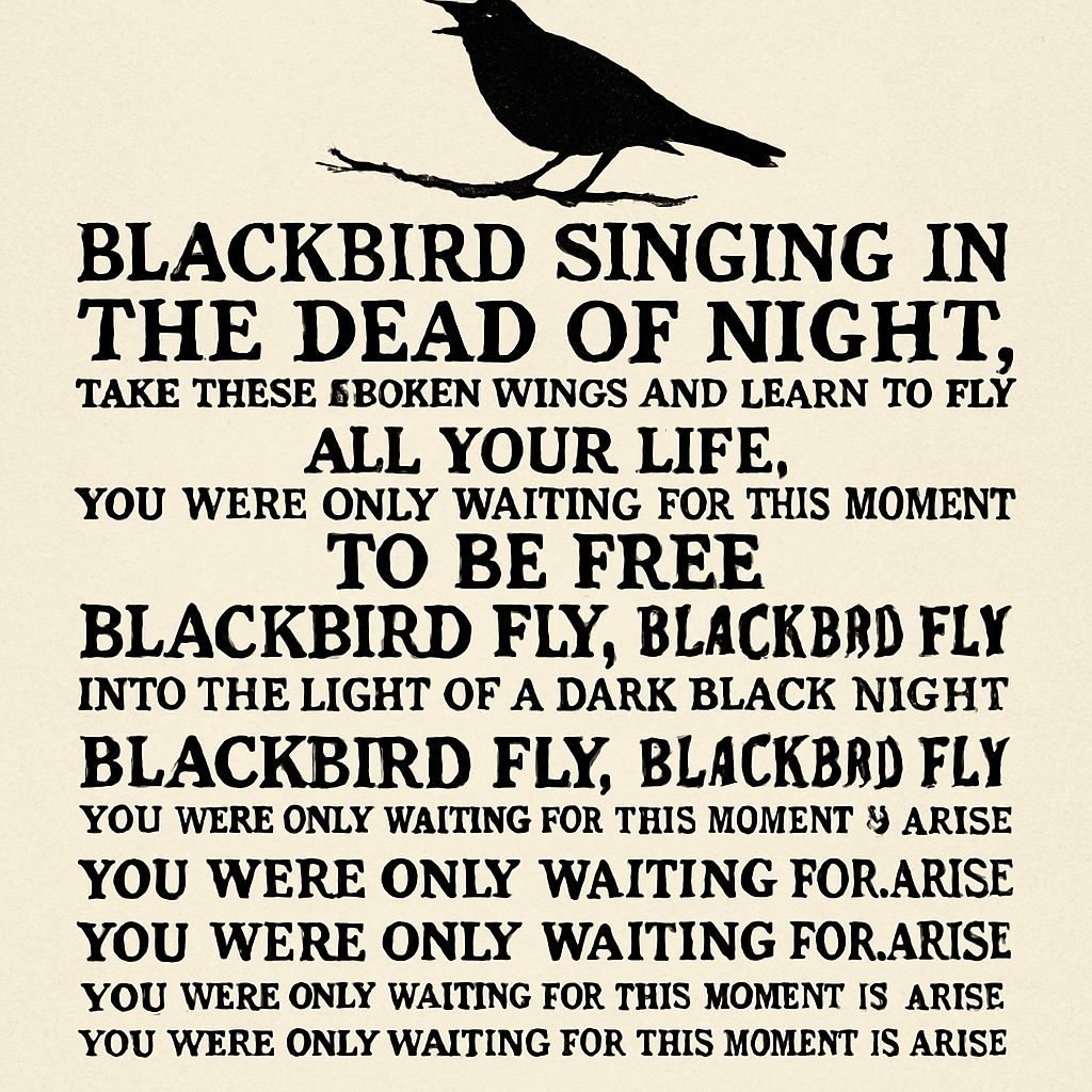 Blackbird Takes Flight in the Night