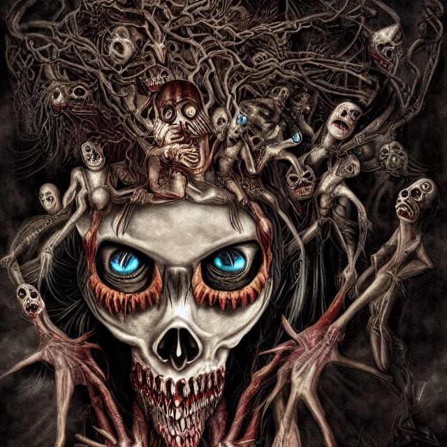 Xbalanque in Xibalba: Ominous Dark Academia Photoillustratio...