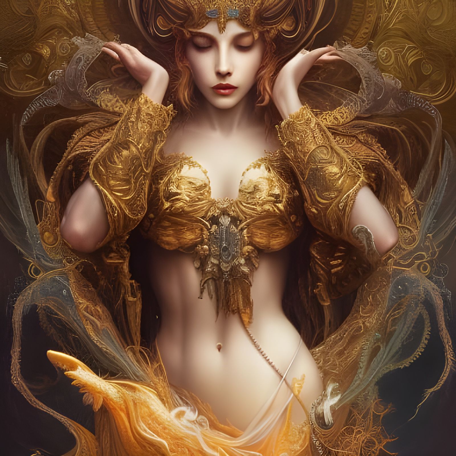 Hyperdetailed King in Celestial Art Style