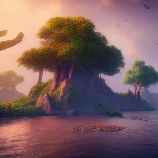 Fantastical Islands Delta Matte Painting in Unreal Engine