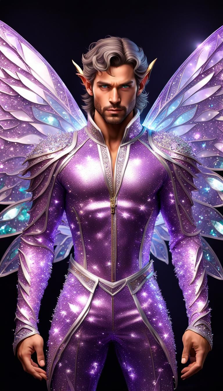 Hunky Elf Prince with Crystal Suit and Wings