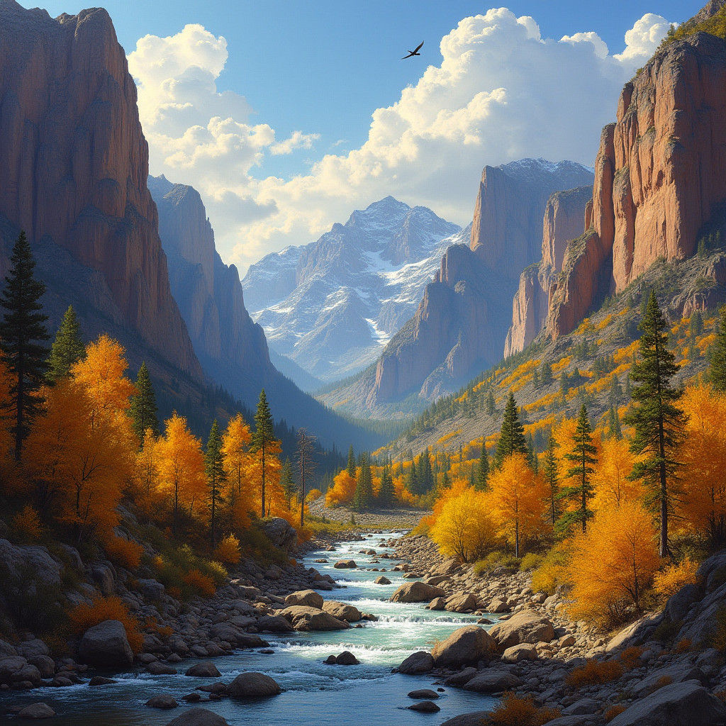 Majestic Autumn Canyon at Sunset