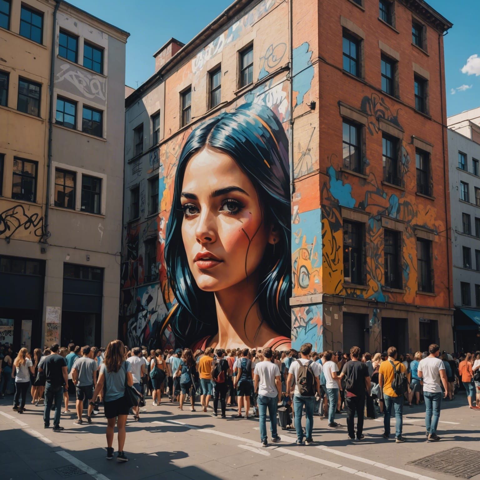 Street Art Mural of a Girl, Concept Art
