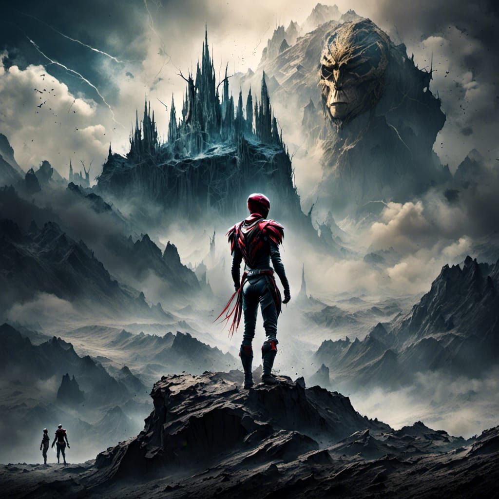 Power Ranger Team in Epic Cinematic Digital Painting