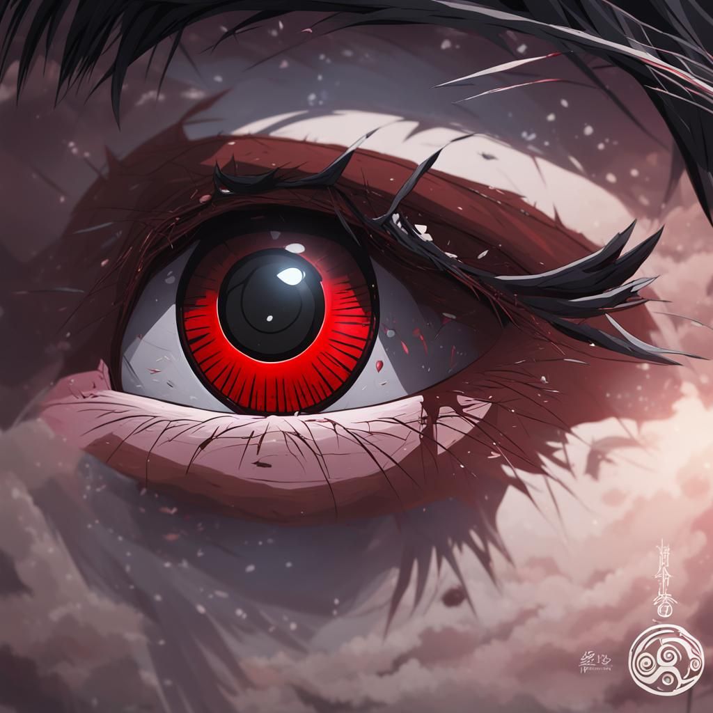 Sharingan and Rinnegan in 3D Anime Art
