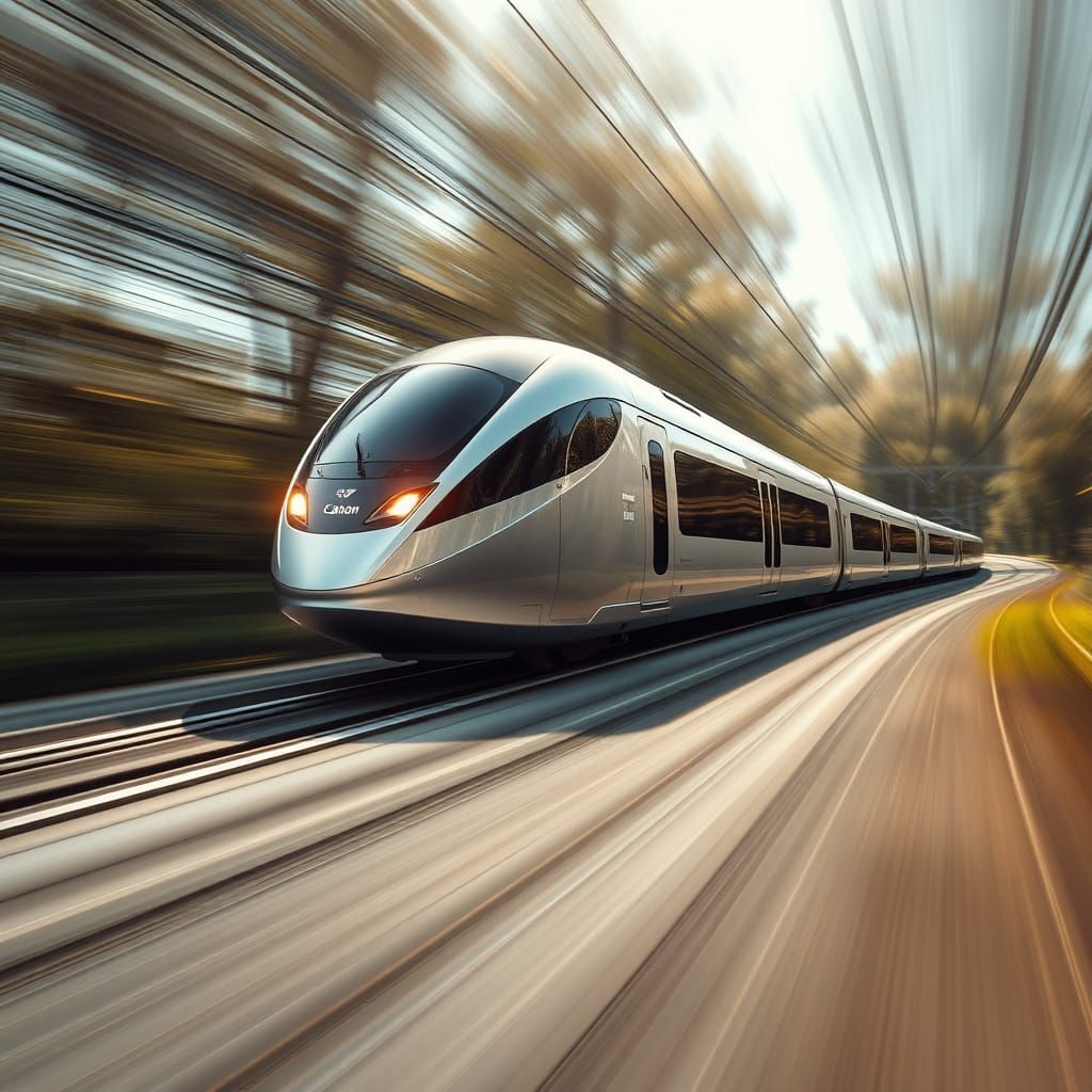 Sleek Silver Maglev Train Defies Physics at Hyperspeed