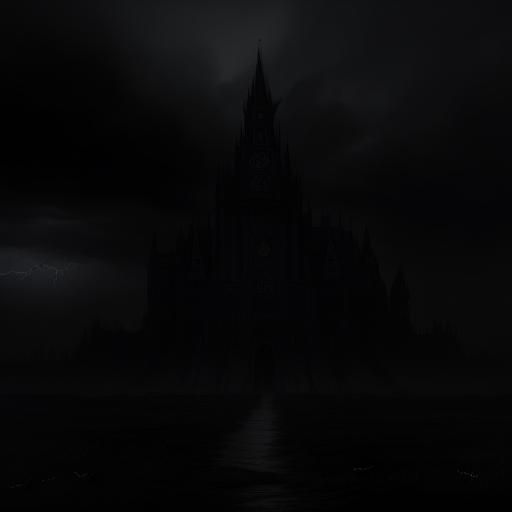 Imposing Figure in Stormy Dark Fantasy Landscape