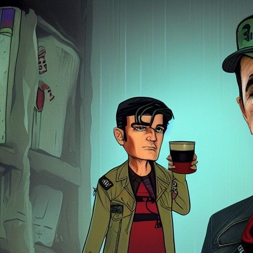 Vampire Portrait in Cyberpunk Post-Apocalypse