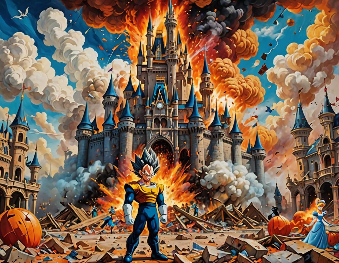 Vegeta's Surreal, Explosive Disney World Destruction