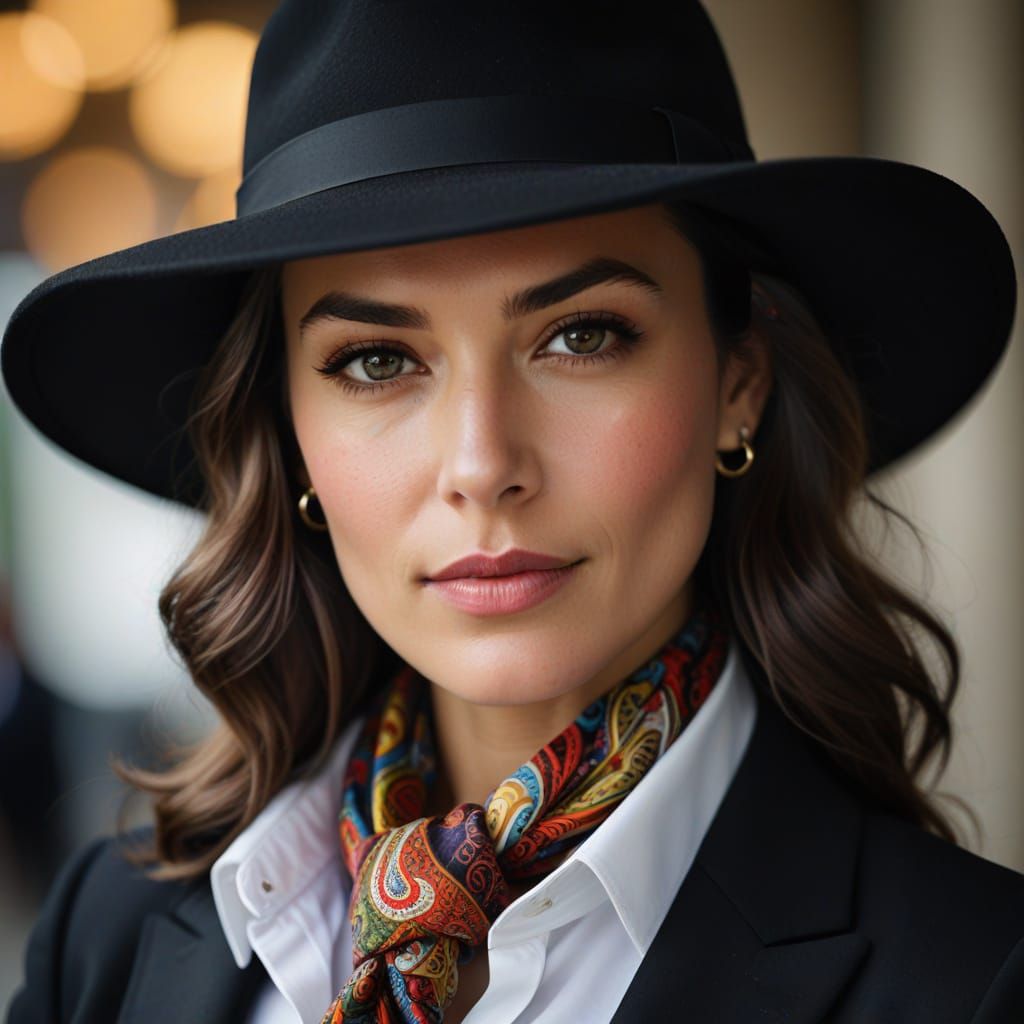 Sophisticated Businesswoman in Bold Colours