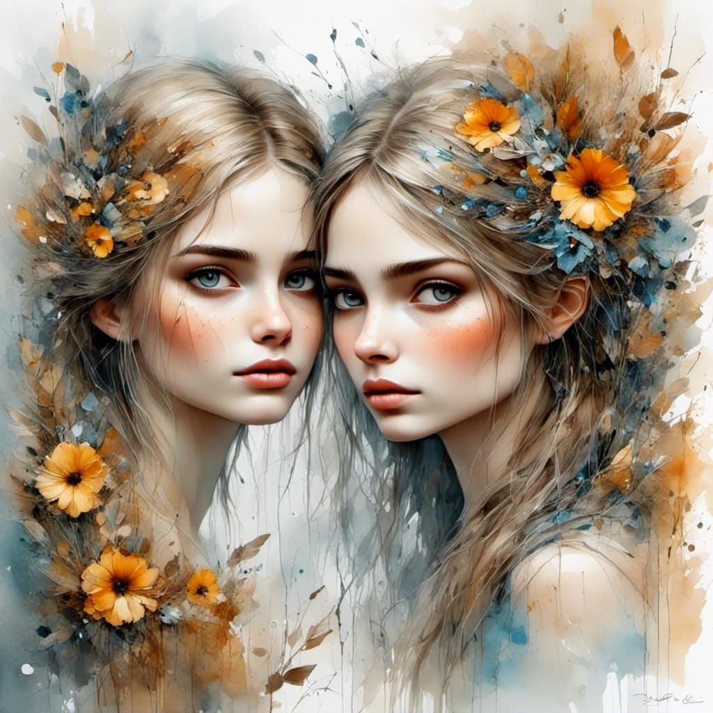 Adorable Chickadees in Watercolor Illustration