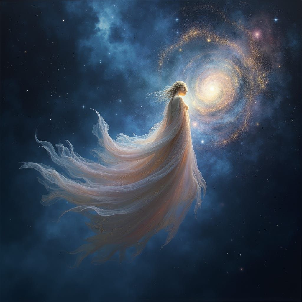 Celestial Entity Drifting Through the Cosmos