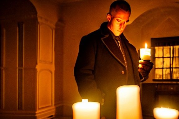 Detective Investigates Murder Mystery in Dark Mansion