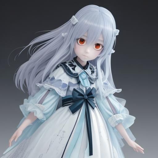 Two ghosts : one ghost girl about five or six years old, about one meter tall, and the younger ghost boy about three yea...