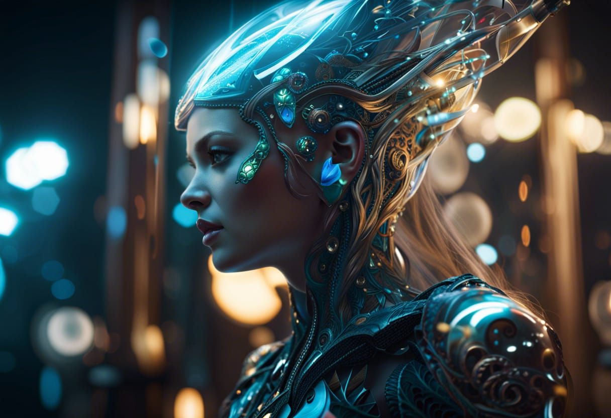 Glass Fairy Goddess in Fractal Fantasy World