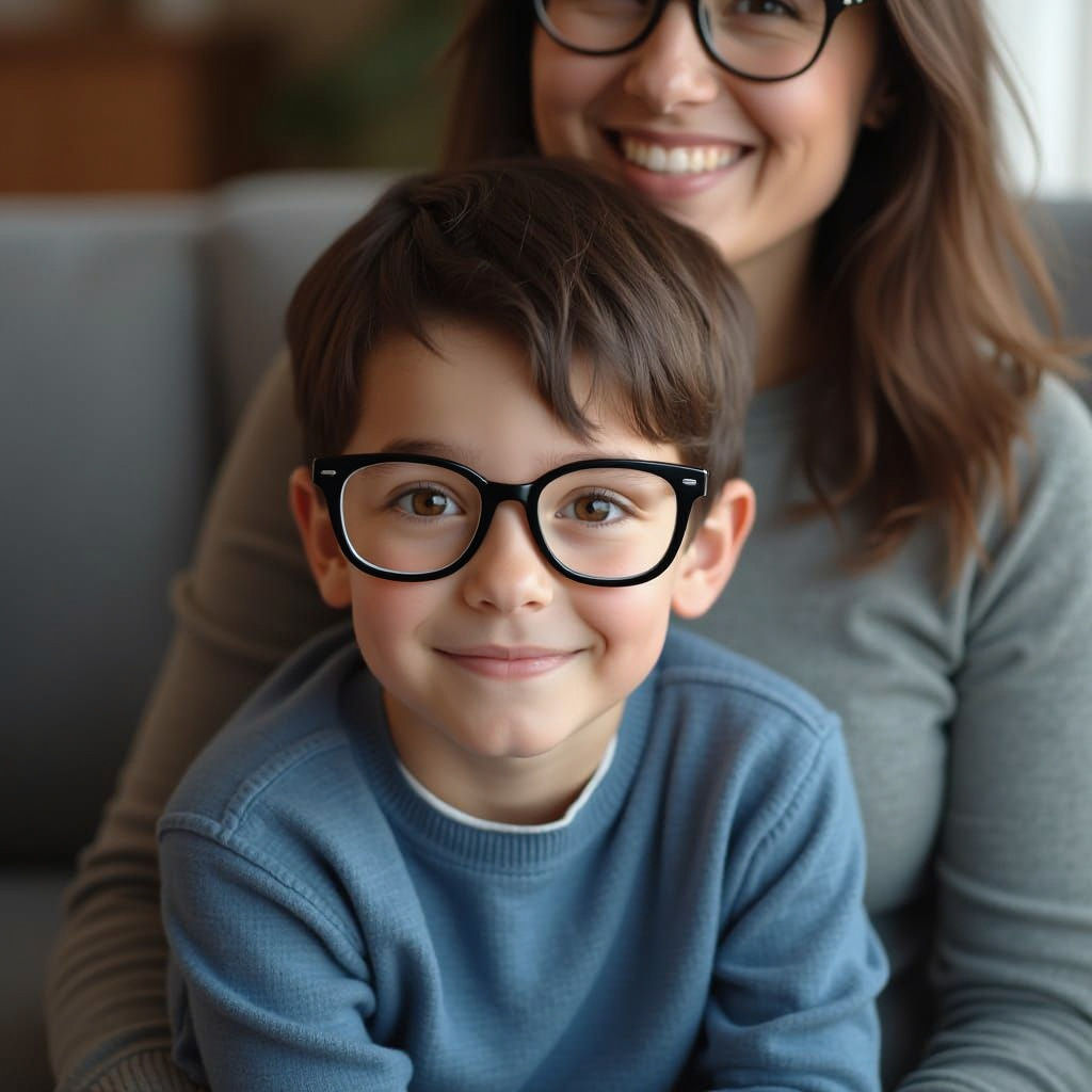 Cozy Living Room Portrait in Graphic Novel Style